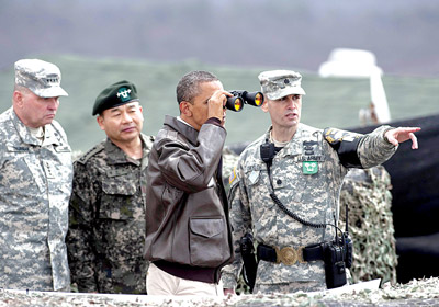 Tổng thống Mỹ Barack Obama tại đài quan sát Ouellette.